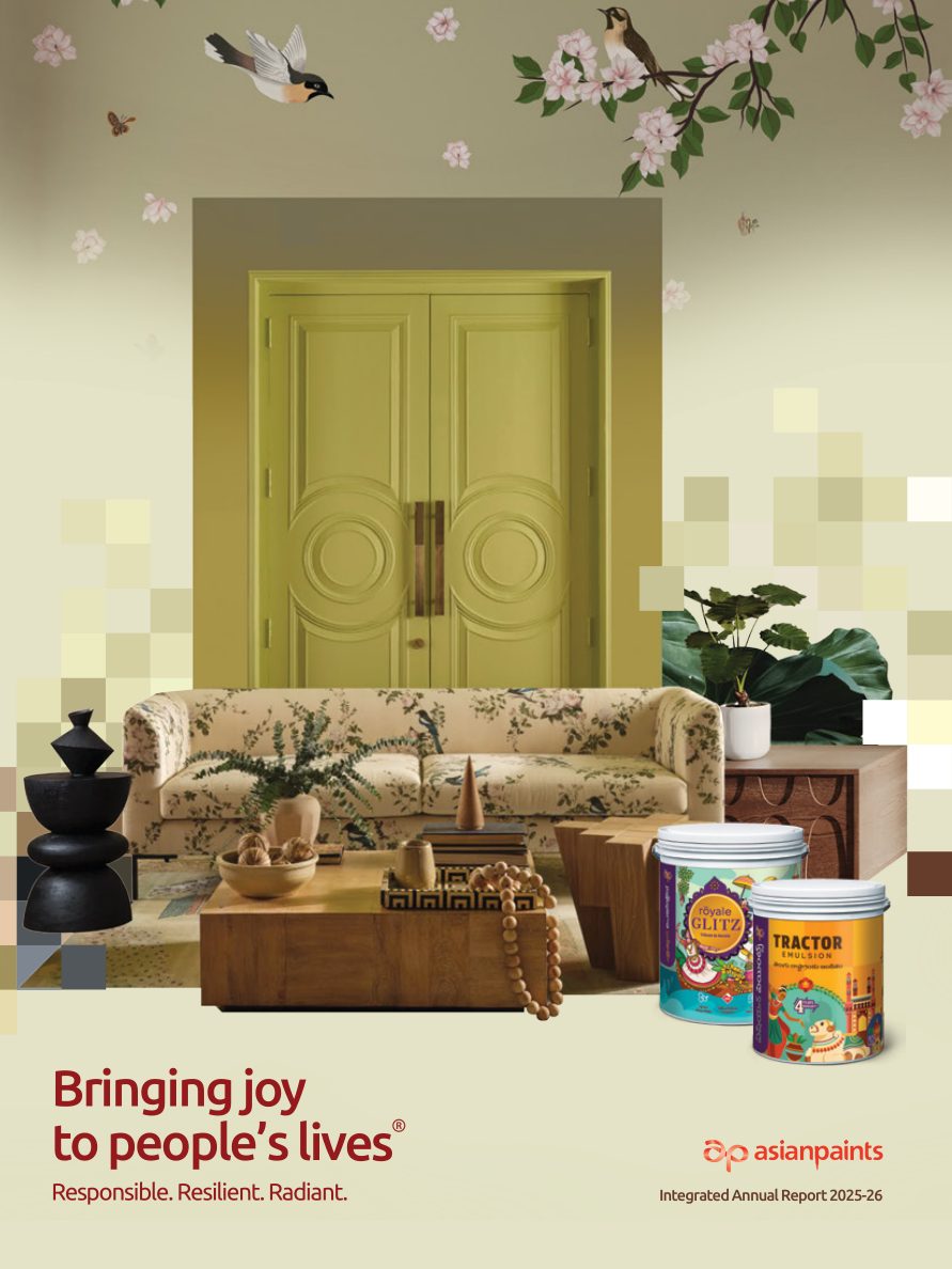 Cover of Asian Paints' Integrated Annual Report 2025-26. Source: Asian Paints Limited, Integrated Annual Report 2025-26, PDF page 1.