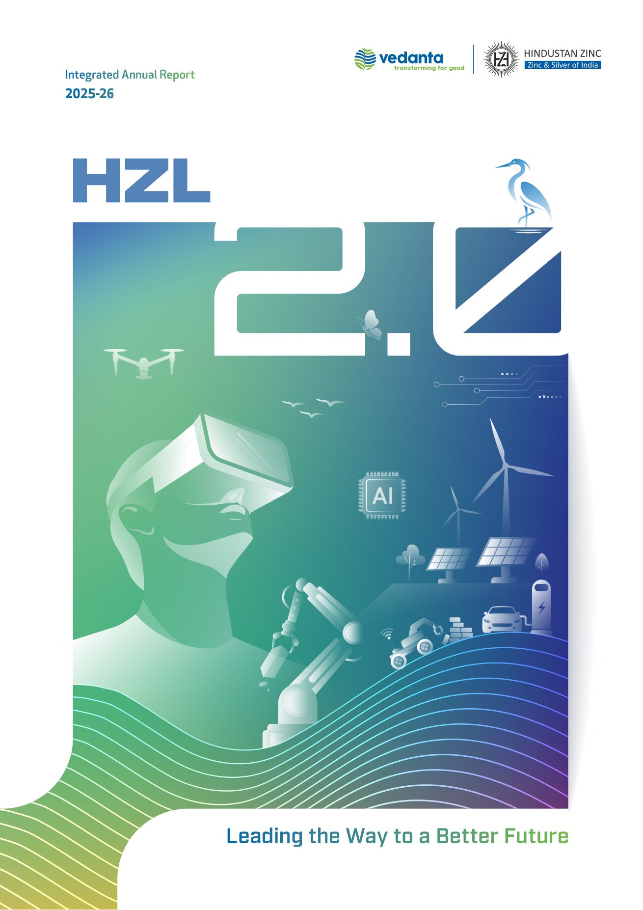Cover of Hindustan Zinc's Integrated Annual Report 2025-26. Source: Hindustan Zinc Limited.