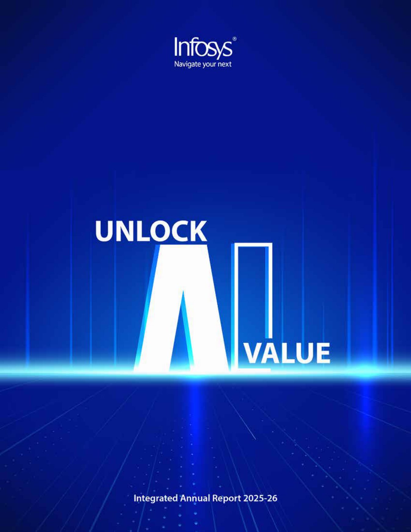 Cover of Infosys' Integrated Annual Report 2025-26. Source: Infosys Limited.